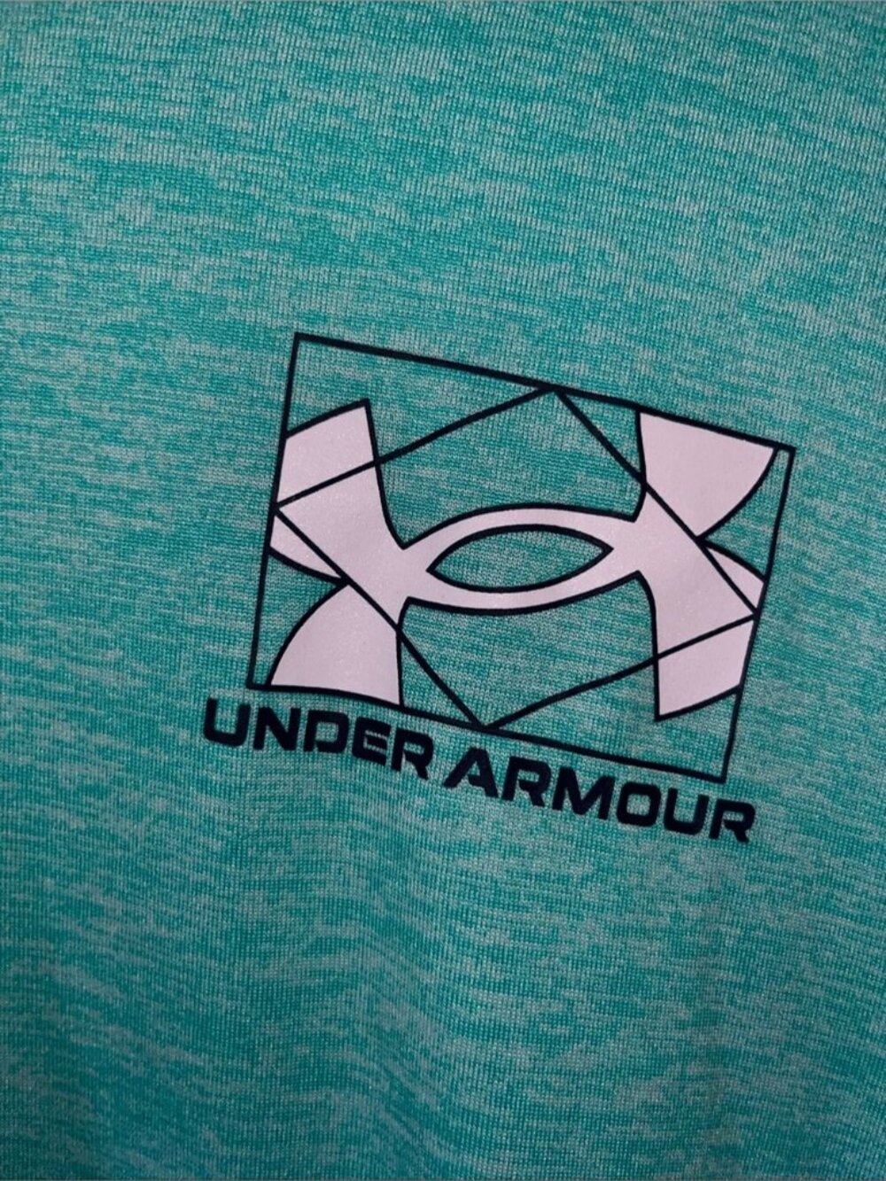 Under Armour Mint Green Heather Logo Tee - Picture 2 of 4